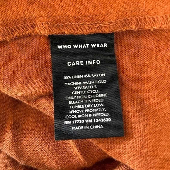 Who What Wear Tan Puffy Sleeves Oversized Dress - Picture 7 of 7